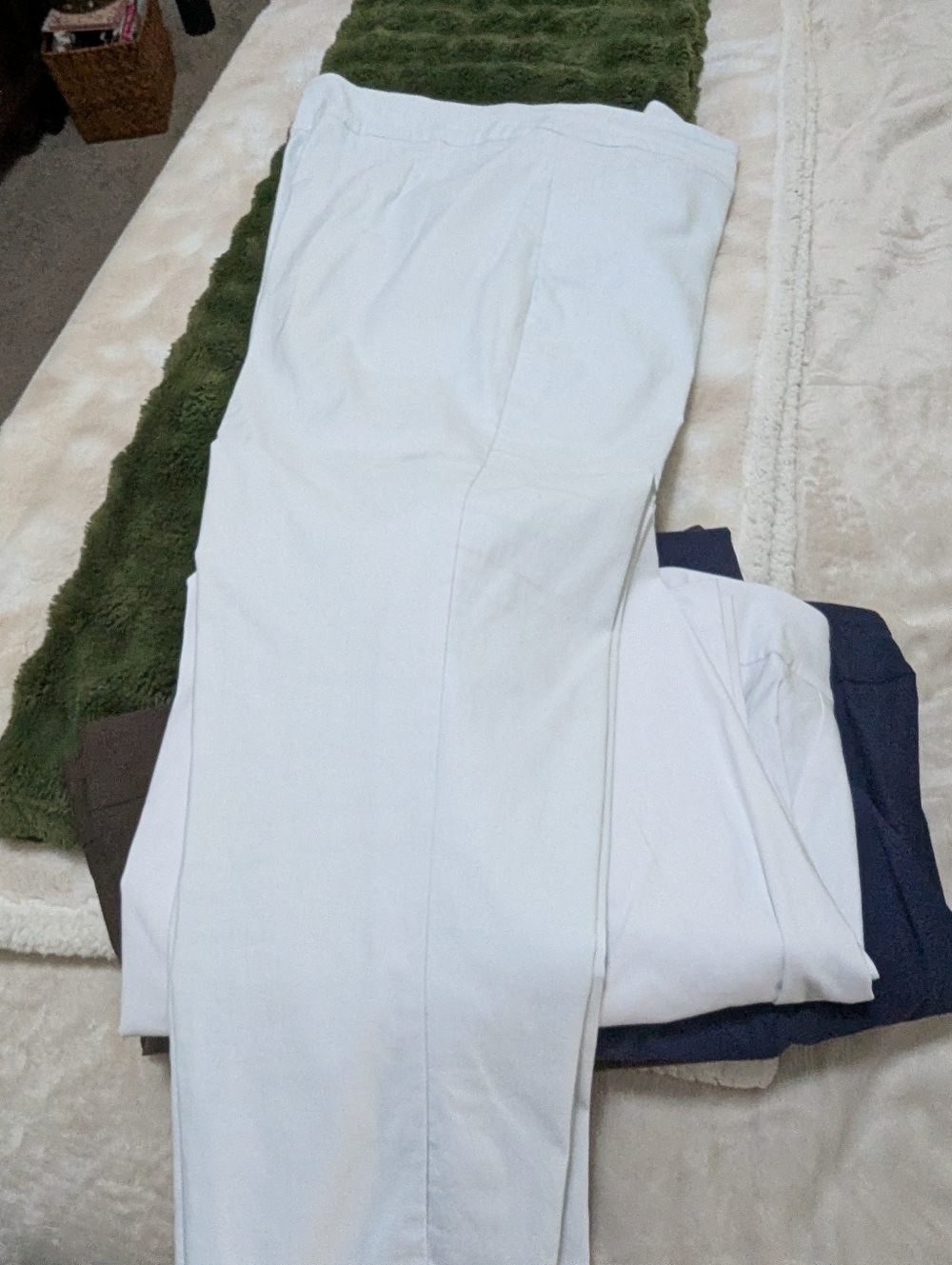 Tribal White Ankle Slim Dress Pants Flatten It